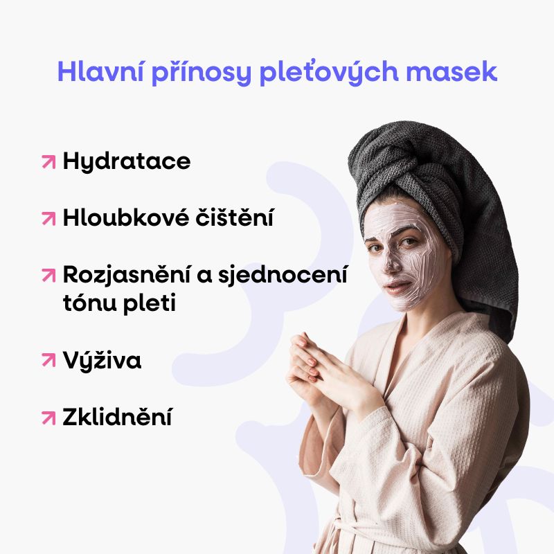 Hlavní přínosy pleťových masek